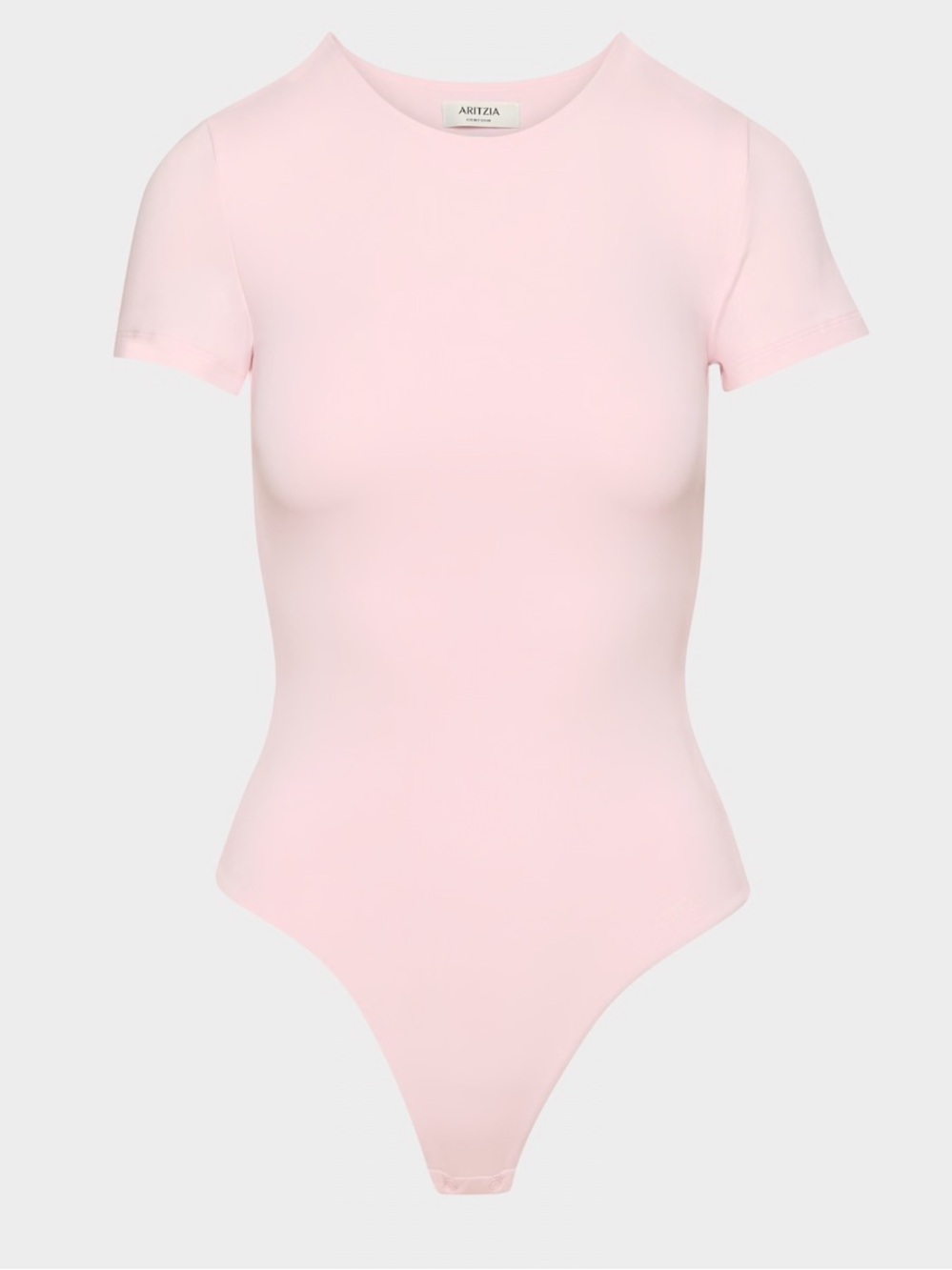 Aritzia Contour Soft Blush Rose Short-Sleeve Bodysuit